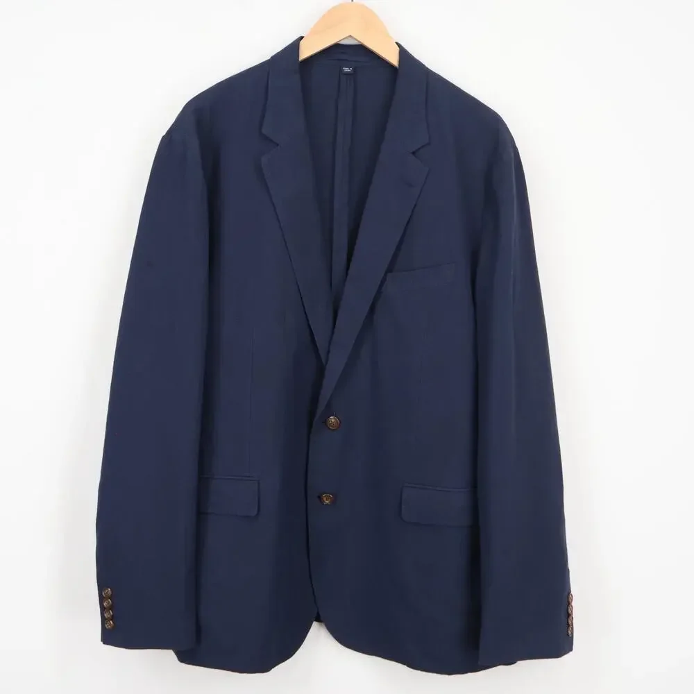 J.Crew Ludlow Slim Fit Unstructured Suit Jacket Irish Cotton Linen Navy 48L NWT